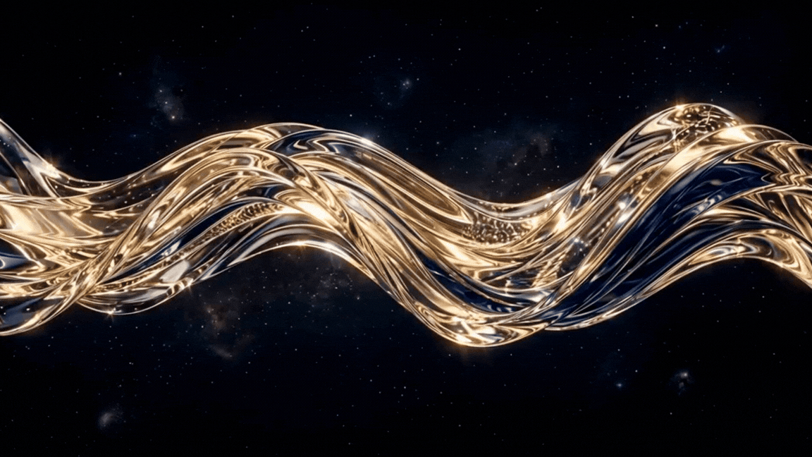 AZ Marketing 3D Gold Crystal Animated Ribbon